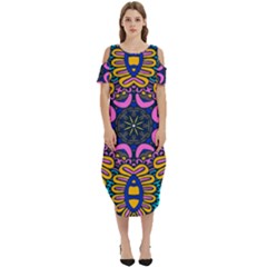 Mandala Fishes   Cold Shoulder Loose Fit Dress With Pockets by ConteMonfrey