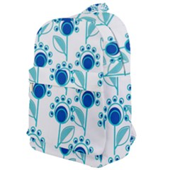 Blue Daisy Minimalist Leaves   Classic Backpack by ConteMonfrey