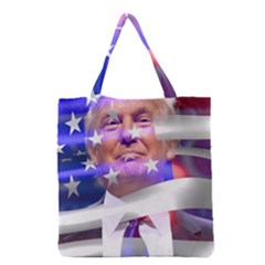 Donald Trump Flag Grocery Tote Bag by vintagetrump