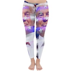 Donald Trump Flag Classic Winter Leggings by vintagetrump