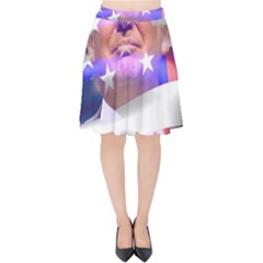 Donald Trump Flag Velvet High Waist Skirt by vintagetrump