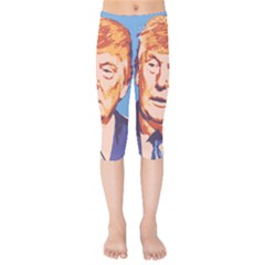 Orange Donald Trump Kids  Capri Leggings  by vintagetrump