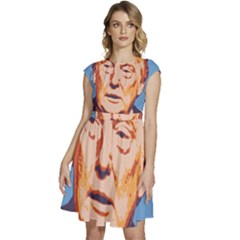 Orange Donald Trump Cap Sleeve High Waist Dress by vintagetrump