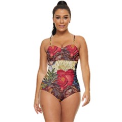 Floral Design 06 Retro Full Coverage Swimsuit by myclothy