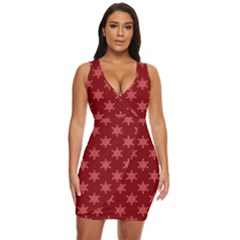 Illustrations Red Abstract Pattern Seamless Texture Draped Bodycon Dress by Hannah976