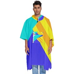 Geometric  Design 04 Men s Hooded Rain Ponchos by myclothy