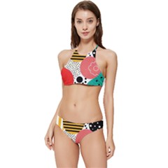 Geometric Design 07 Banded Triangle Bikini Set by myclothy