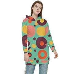 Geometric Design 11 Women s Long Oversized Pullover Hoodie by myclothy