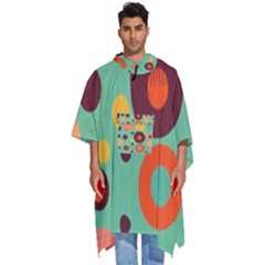 Geometric Design 11 Men s Hooded Rain Ponchos by myclothy