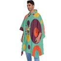 Geometric Design 11 Men s Hooded Rain Ponchos View2