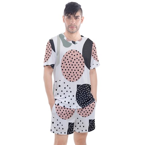 Geometric Design 12 Men s Mesh T-shirt And Shorts Set by myclothy