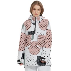 Geometric Design 12 Women s Pullover Zip Ski And Snowboard Waterproof Breathable Jacket by myclothy