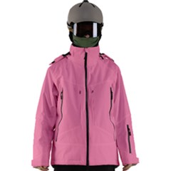 Pink Men s Zip Ski And Snowboard Waterproof Breathable Jacket by PeroxideJuliet