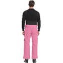 Pink Men s Side Zip Front Pouch Ski And Snowboard Bib Pants	 View4