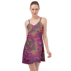 Abstract Purple Pattern Summer Time Chiffon Dress by Bedest