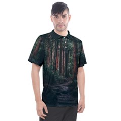 Forest Jungle Trees Tropics Men s Polo T-shirt by Bedest