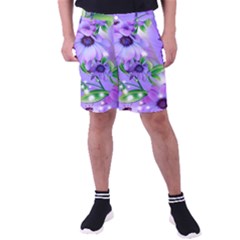 Purple Flower Nature Men s Pocket Shorts by Posterlux