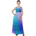 Rainbow Colors Colorful Pattern Empire Waist Velour Maxi Dress View1