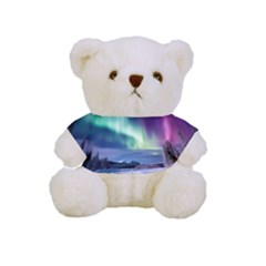 Northern Lights Aurora Night Nature Full Print Tee For Cuddly Teddy Bear by Posterlux