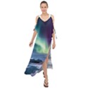 Northern Lights Aurora Night Nature Maxi Chiffon Cover Up Dress View1