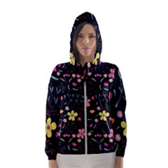 Foliage Pattern Beautiful Aesthetic Secret Garden Women s Hooded Windbreaker