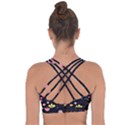 Foliage Pattern Beautiful Aesthetic Secret Garden Cross String Back Sports Bra View2