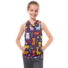 Pet Animal 01 Kids  Sleeveless Hoodie by myclothy