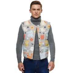 Pet Animal 02 Men s Button Up Puffer Vest	 by myclothy