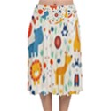 Pet Animal 03 Velvet Flared Midi Skirt View1