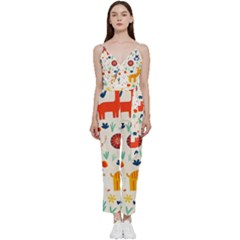 Pet Animal 03 V-neck Camisole Jumpsuit by myclothy