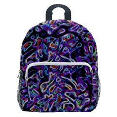 Neon Symphony Design Kids  Age 5-10 Lightweight School Backpack With Side Pockets by dflcprintsclothing