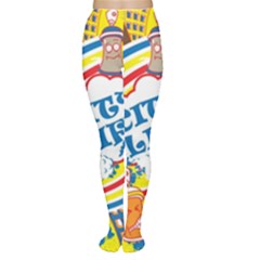 Colorful City Life Horizontal Seamless Pattern Urban City Tights by Bedest