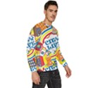 Colorful City Life Horizontal Seamless Pattern Urban City Men s Fleece Sweatshirt View3