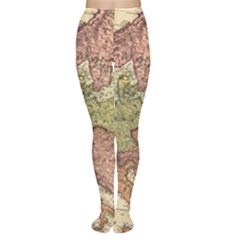 Retro Old Vintage Map Of Europe Tights by Bedest