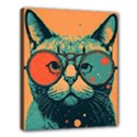 Cool Cat Pop Art Deluxe Canvas 24  x 20  (Framed) View2