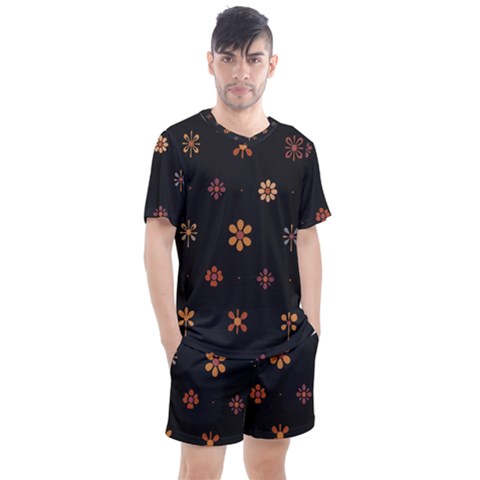 Minimalist Pattern With Simple Lines,flower And Shapes, Creating A Clean And Modern Men s Mesh T-shirt And Shorts Set by myclothy