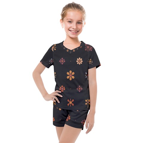 Minimalist Pattern With Simple Lines,flower And Shapes, Creating A Clean And Modern Kids  Mesh T-shirt And Shorts Set by myclothy