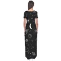 Cosmic Black Space Star Short Sleeve Maxi Dress View2