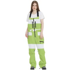 A Minimalist Pattern With Simple Lines And Shapes, Creating A Clean And Modern Aesthetic 02 Women s Front Zip Ski And Snowboard Bib Pants by myclothy