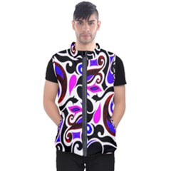 Retro Swirl Abstract Men s Puffer Vest by dressshop