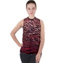 River Roots Mock Neck Chiffon Sleeveless Top View1