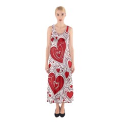 Be My Valentine Sleeveless Maxi Dress by pollyparadiseartshop