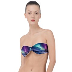 Northern Lights Aurora Night Nature Classic Bandeau Bikini Top  by Posterlux