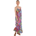 Cabbage Flower Abstract (1) (custom) Cami Maxi Ruffle Chiffon Dress View1