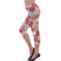 Valentines Day Hearts Romance Love Lightweight Velour Capri Leggings  View3