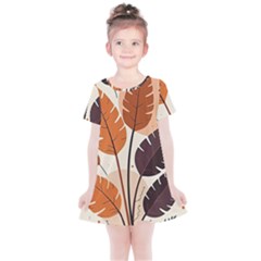 Leaves Boho Monster Nature Kids  Simple Cotton Dress by Salmanaz77