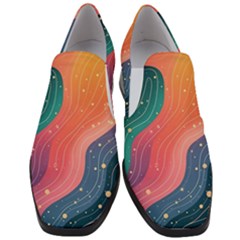 Art Abstract Pattern Women Slip On Heel Loafers by Salmanaz77