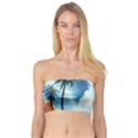 Delicate Watercolor Painting Surreal Oasis Scene With Intense Dramatic Lighting Bandeau Top View1