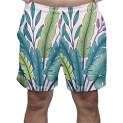 Illustrations Plants Nature Leaves Men s Shorts by Salmanaz77