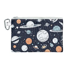 Space Galaxy Universe Stars Sky Canvas Cosmetic Bag (large) by Paksenen